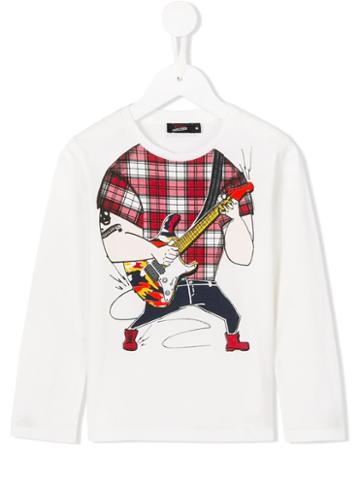 Junior Gaultier Guitar Player Print T-shirt, Boy's, Size: 10 Yrs, Nude/neutrals