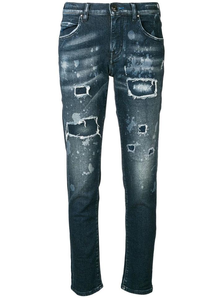 Jacob Cohen Distressed Slim-fit Jeans - Blue
