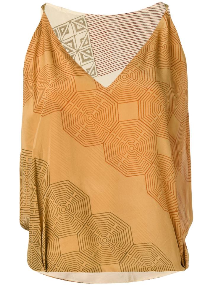 Embroidered Blouse - Women - Silk - One Size, Nude/neutrals, Silk, Volantis G.v. Majil
