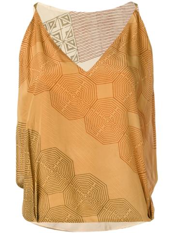 Embroidered Blouse - Women - Silk - One Size, Nude/neutrals, Silk, Volantis G.v. Majil
