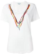 Mira Mikati Necklace Print T-shirt, Women's, Size: 40, White, Linen/flax