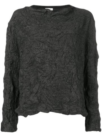 Plantation Crinkle-effect Sweater - Grey