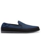 Prada Almond Toe Slip-on Sneakers - Blue