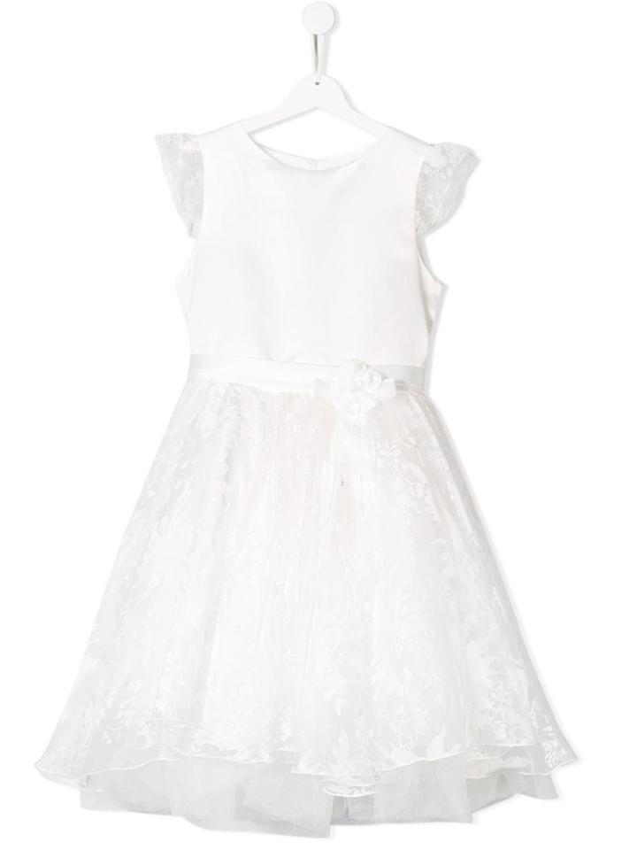 Carlo Pignatelli Lace Ruffle Flare Dress - White