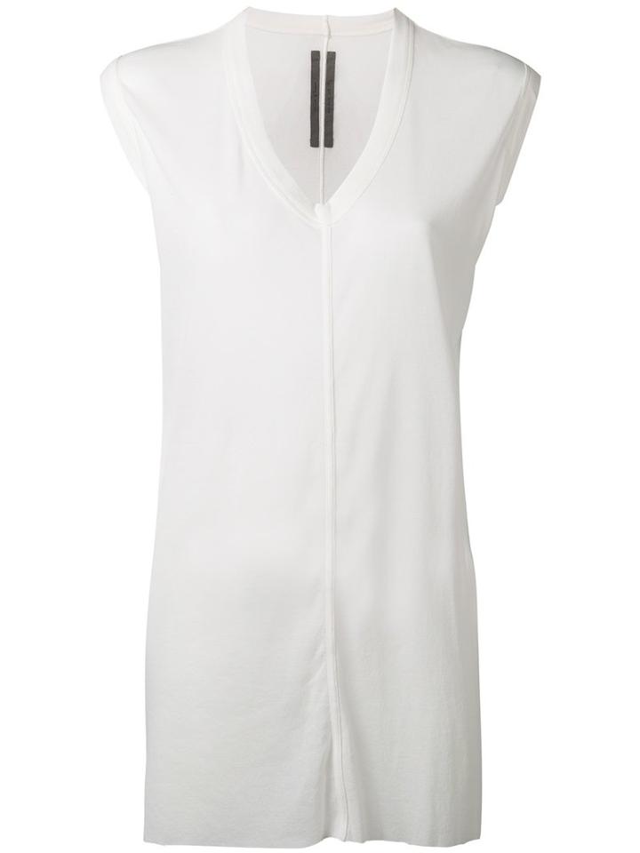 Rick Owens Scoop Neck T-shirt, Women's, Size: 40, White, Cotton