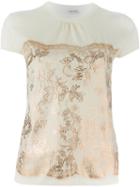 Emanuel Ungaro Lace Jacquard Top, Women's, Size: Xl, Nude/neutrals, Wool