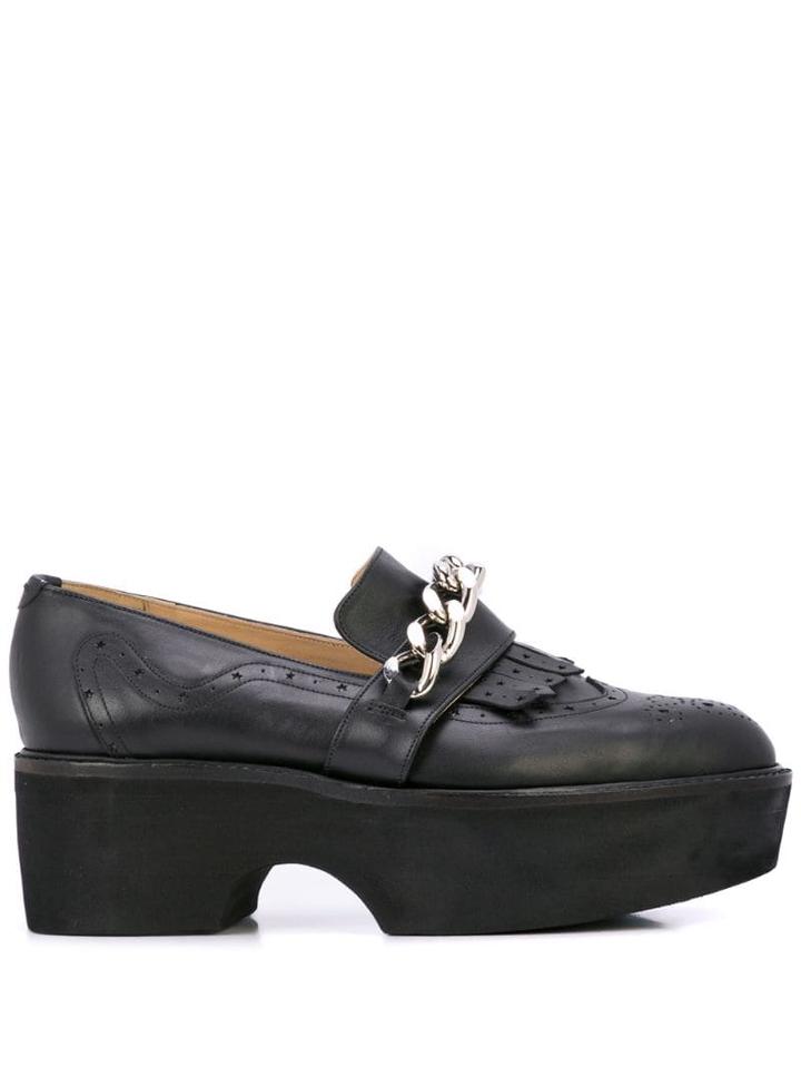 Charles Jeffrey Loverboy Chain Platform Loafers - Black