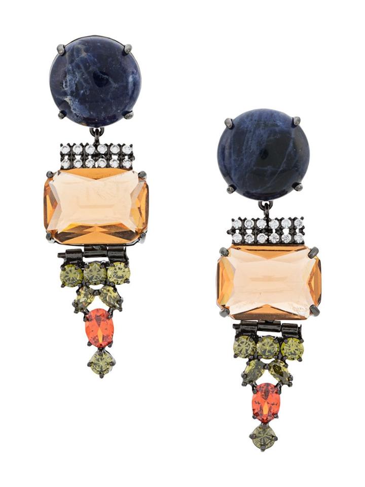 Iosselliani Club Africana Earrings - Blue
