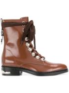 Toga Pulla Embellished Lace-up Boots - Brown