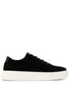Low Brand Platform Lace Up Sneakers - Black