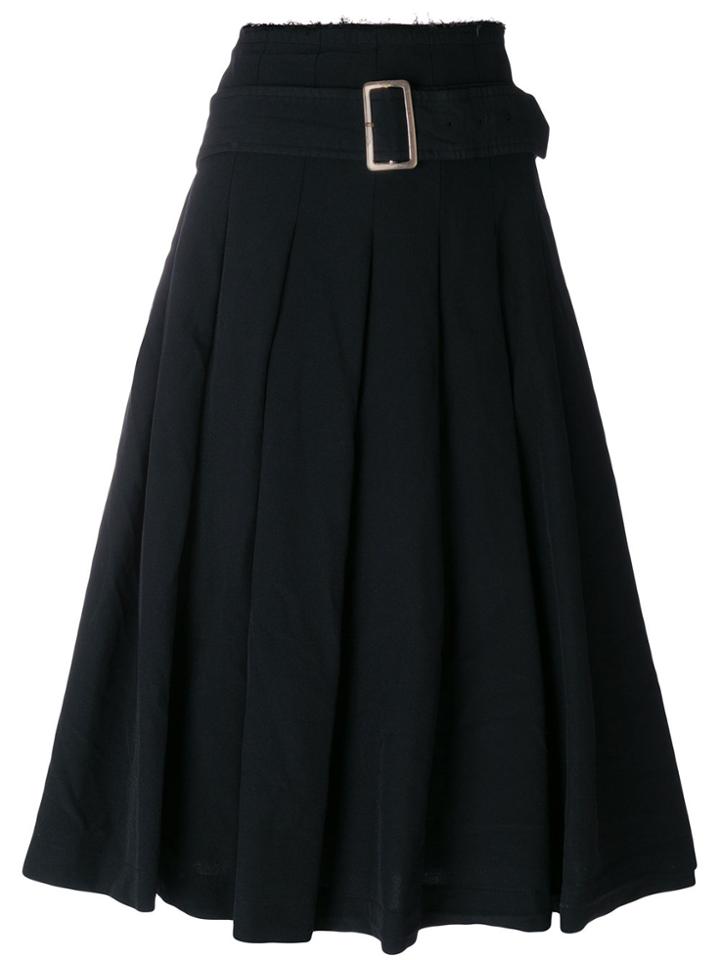 Comme Des Garçons Comme Des Garçons Pleated Buckle Detail Skirt -