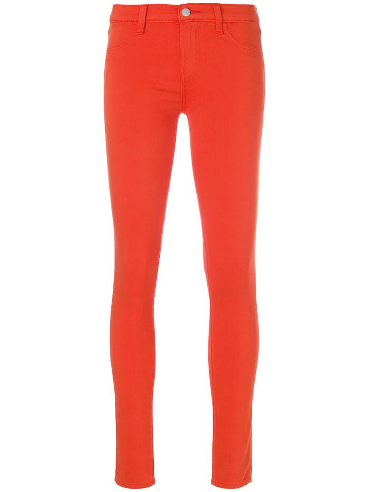 J Brand Classic Skinny-fit Jeans - Red