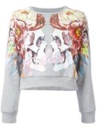 Philipp Plein Feathers Sweatshirt, Women's, Size: Small, Grey, Cotton