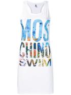 Moschino Logo Fitted Dress - White