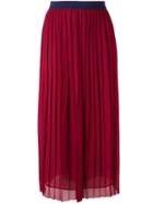 Erika Cavallini Pleated Midi Skirt, Women's, Size: 42, Pink/purple, Polyester
