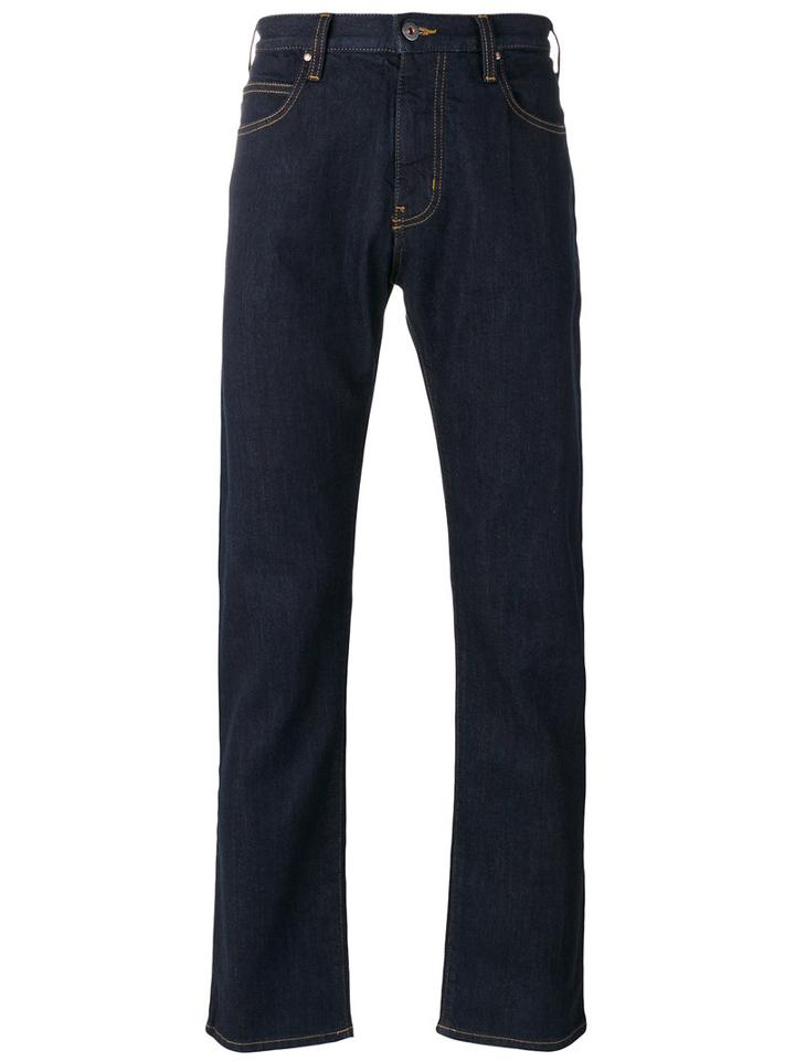 Armani Jeans Slim-fit Jeans, Men's, Size: 32/32, Blue, Cotton/spandex/elastane