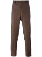 Pt01 Straight Plaid Trousers, Men's, Size: 50, Brown, Virgin Wool