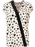 Fausto Puglisi Star And Heart Print Blouse - White