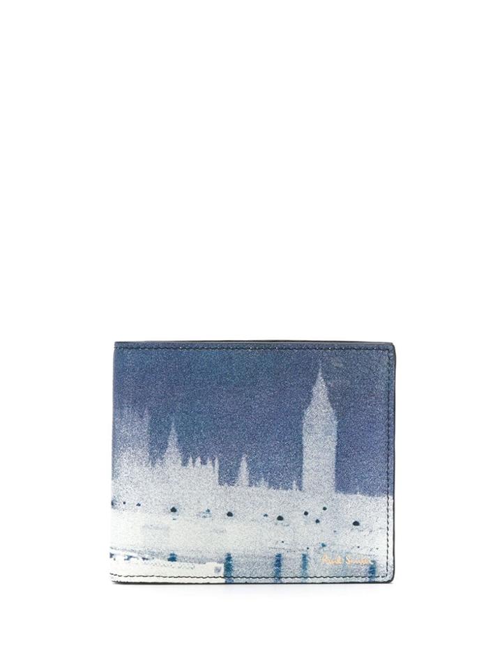 Paul Smith London Skyline Print Wallet - Blue