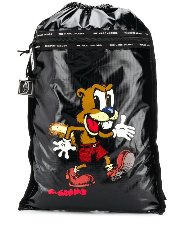 Marc Jacobs Ricrumb Drawstring Backpack - Black