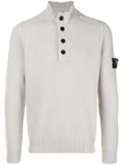 Stone Island Turtle-neck Fitted Sweater - Nude & Neutrals