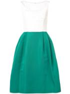 Carolina Herrera Embroidered Cocktail Dress - Green
