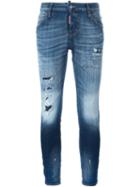 Dsquared2 'cool Girl' Jeans, Size: 42, Blue, Cotton/spandex/elastane/polyester/calf Leather