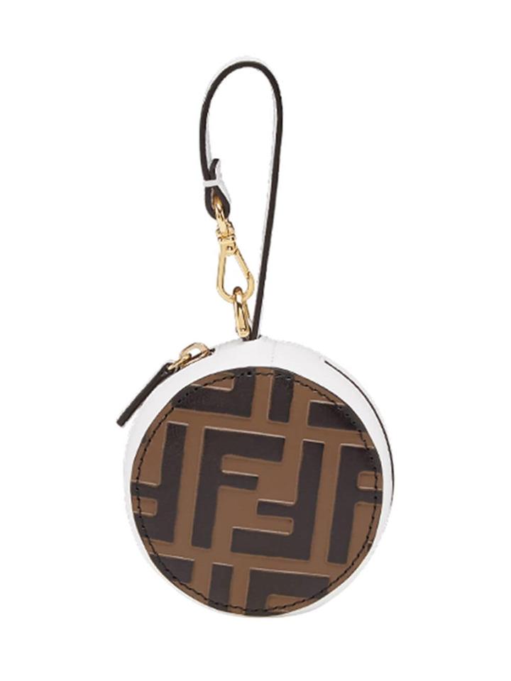 Fendi Ff Logo Bag Charm - Brown