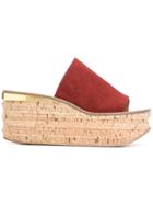 Chloé Camille Wedge Sandals - Brown