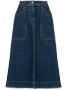 Alexa Chung A-line Denim Skirt - Blue