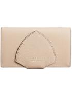 Burberry Equestrian Shield Two-tone Leather Continental Wallet - Nude
