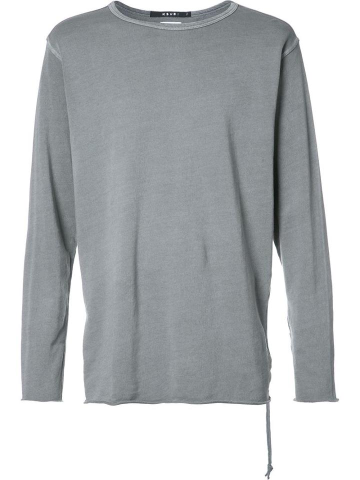 Ksubi Plain Sweatshirt, Men's, Size: Medium, Grey, Cotton