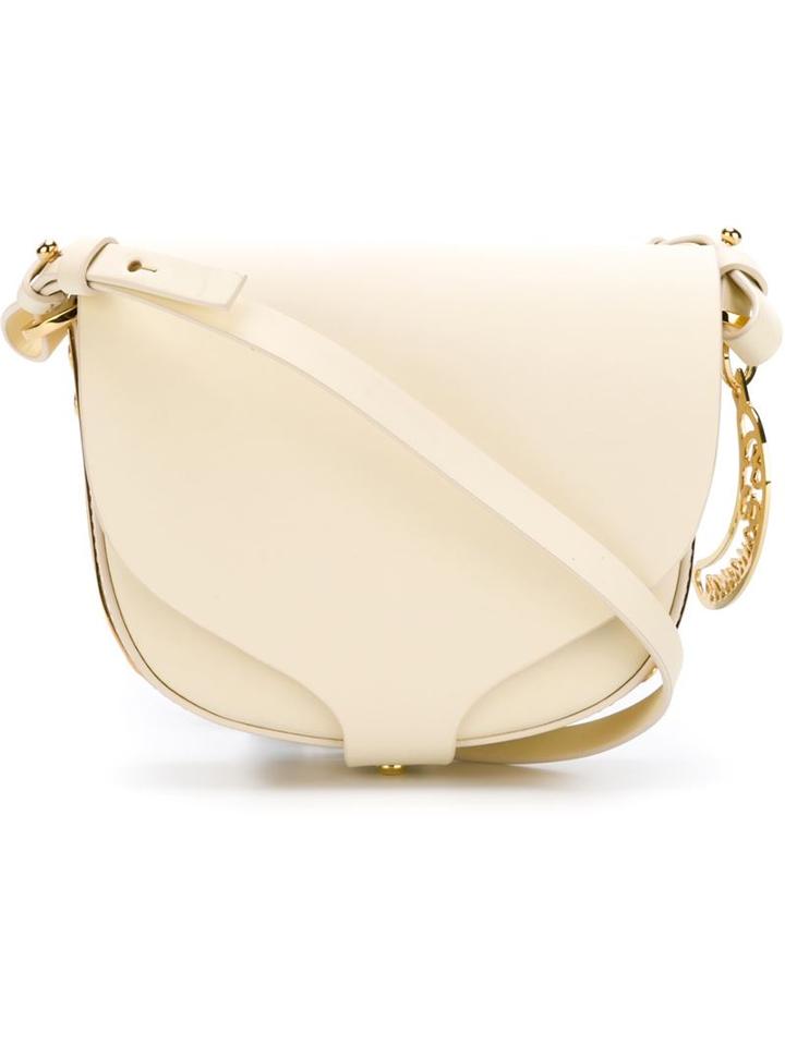 Sophie Hulme Mini Barnsbury Crossbody Bag, Women's, Nude/neutrals, Calf Leather/metal Other