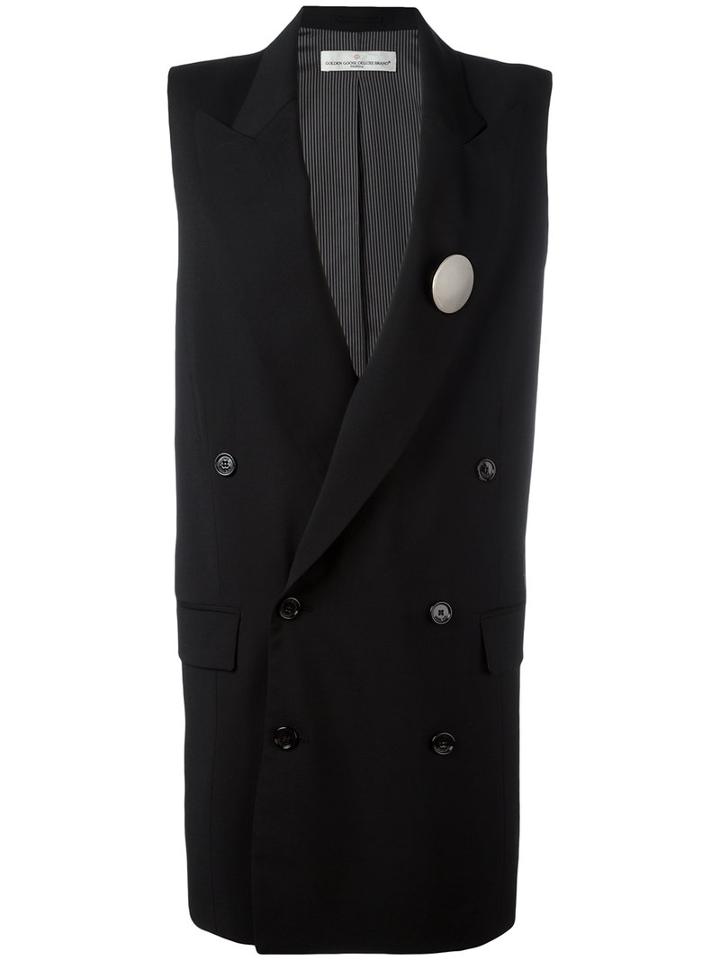Golden Goose Deluxe Brand - Long Sl Jacket - Women - Cotton/polyester/acetate/virgin Wool - Xs, Women's, Black, Cotton/polyester/acetate/virgin Wool
