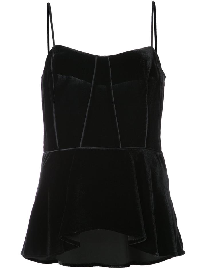 Veronica Beard Velvet Vest Top - Black