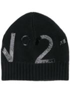 Nº21 Logo Print Beanie - Black