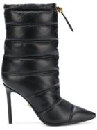 Versace Padded Ankle Boots - Black