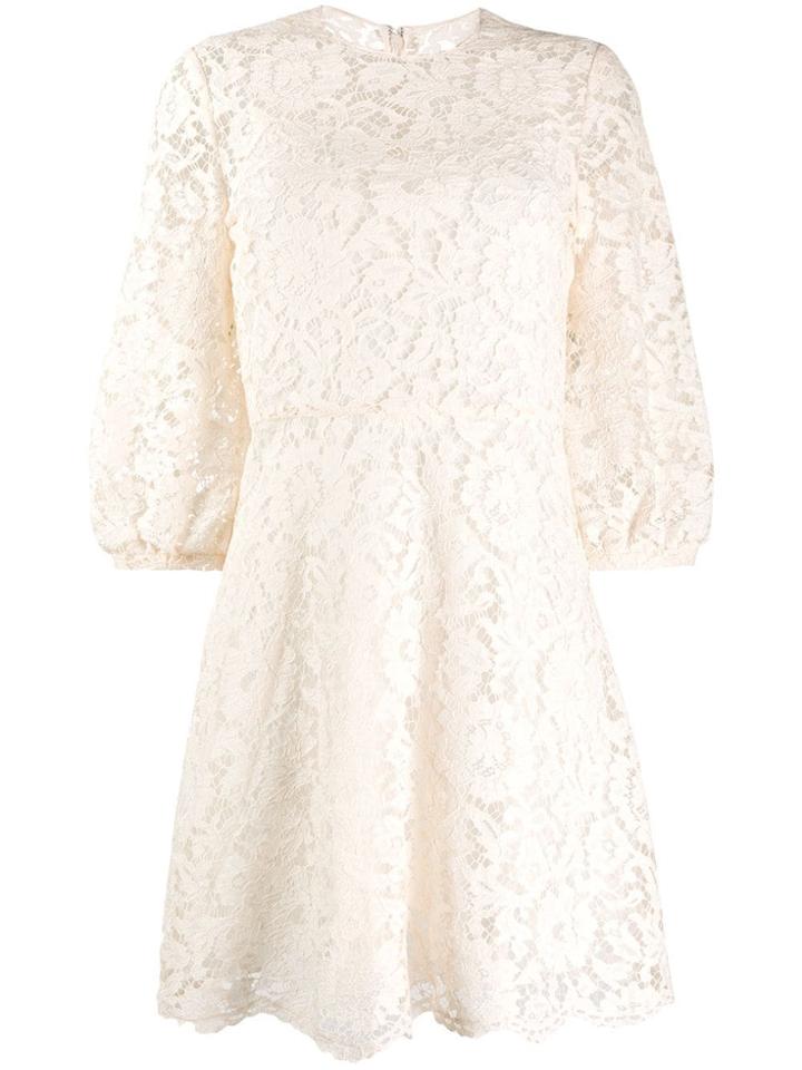 Valentino Lace Mini Dress - Neutrals