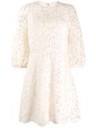 Valentino Lace Mini Dress - Neutrals
