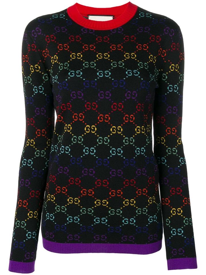 Gucci Gg Logo Jumper - Black