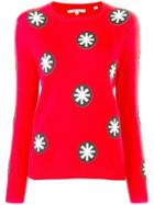 Chinti & Parker Snowflakes Knitted Sweatshirt - Red