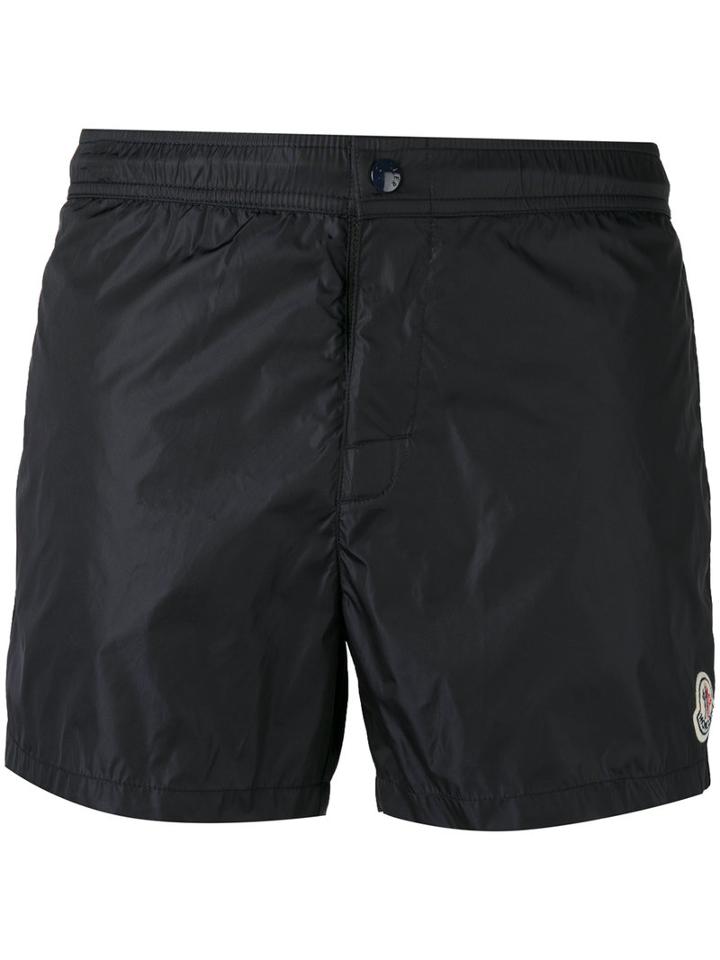 Moncler Contrast Piped Swim Shorts, Men's, Size: Large, Blue, Polyamide/polyester