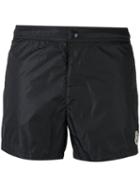 Moncler Contrast Piped Swim Shorts, Men's, Size: Large, Blue, Polyamide/polyester