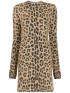 Unravel Project Leopard Print Mini Dress - Brown