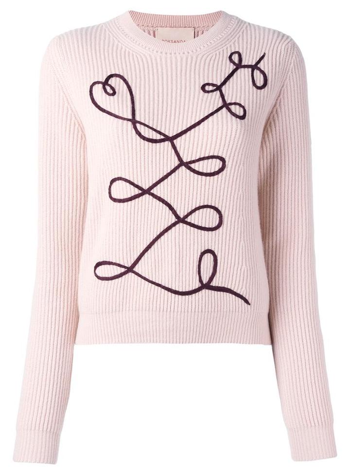Roksanda 'vanua' Jumper, Women's, Size: Medium, Pink/purple, Cashmere/wool