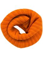Pleats Please By Issey Miyake Pleated Snood, Women's, Yellow/orange, Polyester