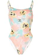Chanel Pre-owned Flower Cc Sleeveless Swimsuit - Pink