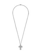 Gucci Square G Cross Necklace - Silver