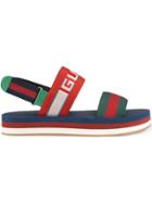 Gucci Gucci Stripe Strap Sandal - Multicolour