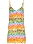 Ashish Rainbow Sequin Embellished Slip Dress - Multicolour